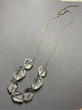 Chunky clear bead necklace